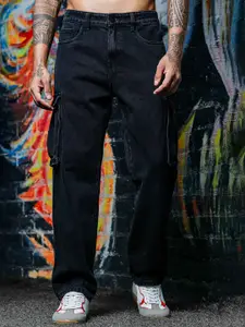 The Roadster Lifestyle Co Men Pure Cotton Relaxed Fit Cargo Jeans