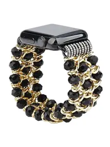 PEEPERLY Crystal Beaded Stretchable Bracelet Style Compatible Smart Watch Strap