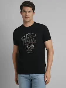 SIMON CARTER LONDON Men Typography Printed Round Neck Cotton Slim Fit T-Shirt