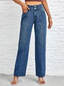 Kotty Women Straight Fit High-Rise Stretchable Jeans