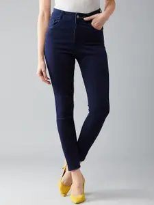 DOLCE CRUDO Skinny Fit High Rise Clean Look Regular Length Stretchable Denim Jeans