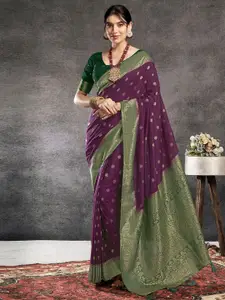 Satrani Ethnic Motifs Zari Pure Georgette Banarasi Saree
