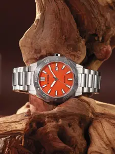 Citizen Men Embellished Dial & Stainless Steel Bracelet Style Straps Analogue Eco Drive Watch BM7630-80Z