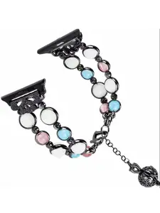 PEEPERLY Beading Stretchable Bracelet Style Compatible Smart Watch Strap