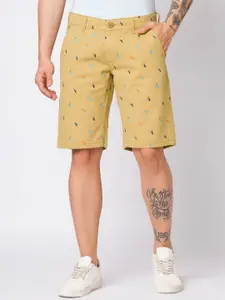 The Roadster Lifestyle Co Men Slim-Fit Printed Pure Cotton Shorts