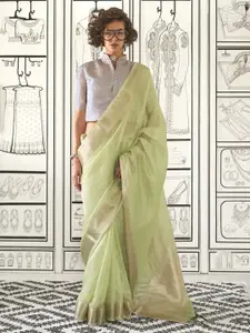 Mitera Zari Pure Chiffon Banarasi Saree