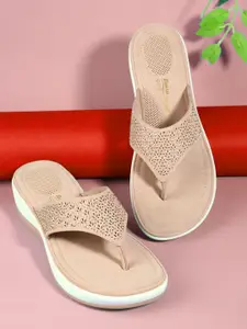 Bata comfit Women Embellished Comfort Sandals with Laser Cuts