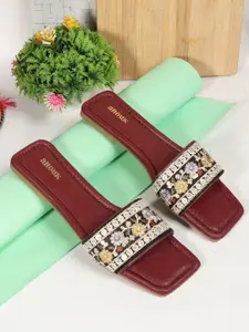 Anouk Women Ethnic - Embellished Open Toe Flats