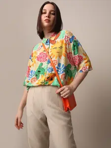 ONLY Women Boxy Floral Opaque Printed Casual Shirt