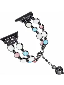 PEEPERLY Beading Stretchable Bracelet Style Compatible Smart Watch Strap