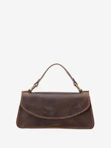 Abelardo De Moda Textured Leather Structured Satchel