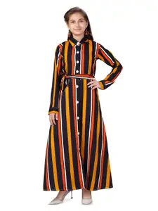 BAESD Girls Striped Shirt Maxi Dress