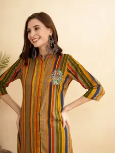 Anouk Women Printed Thread Work Kurta