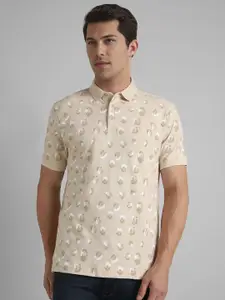 SIMON CARTER LONDON Men Printed Polo Collar Pockets Slim Fit T-shirt