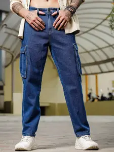 The Roadster Lifestyle Co Men Pure Cotton Regular Fit Cargo Jeans