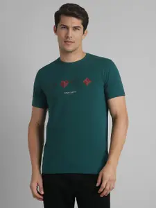 SIMON CARTER LONDON Men Graphic Printed Round Neck Cotton Slim Fit T-Shirt