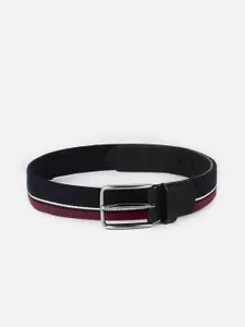 Peter England Men Tang Closure Striped Casual Belt