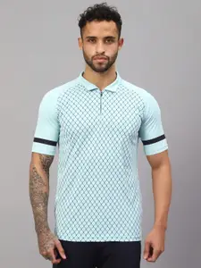 VECTOR X Men Abstract Printed Polo Collar T-Shirt