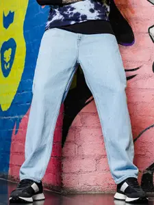 The Roadster Lifestyle Co Men Pure Cotton Relaxed Fit Light Faded Jeans