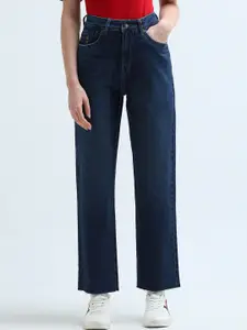 U.S. Polo Assn. Women Straight Fit High-Rise Cotton Stretchable Jeans