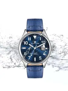 Franklord Men Stainless Steel Dial & Leather Straps Analogue Automatic Watch F-147 BURG