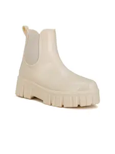 London Rag Platform-Heeled Chunky Chelsea Rain Boots