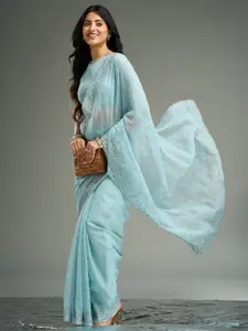 kasee Floral Embroidered  Saree