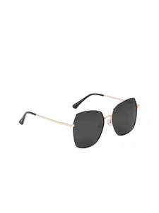 KOSCH ELEMENTE Women Square Sunglasses with Polarised Lens KST 23881 C1-Rose Gold / Black