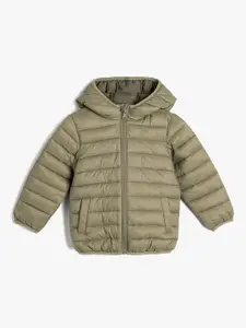 Koton Boys Solid Hooded Puffer Jacket