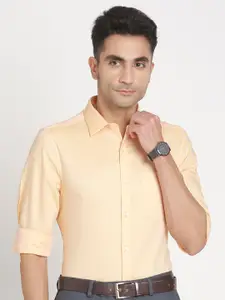 Turtle Men Standard Spread Collar Solid Cotton Slim Fit Formal Shirt