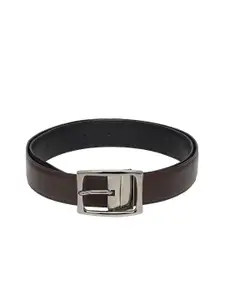 WINSOME DEAL Men Tang Closure Textured Formal Belt