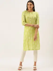 KALINI Floral Printed Floral Straight Kurta