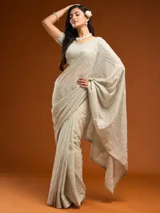 kasee Floral Embroidered Pure Georgette Saree