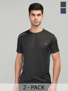 CHKOKKO Men Solid Round Neck T-Shirt