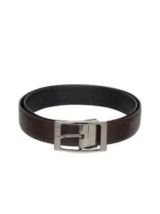 WINSOME DEAL Men Tang Closure Textured Formal Belt