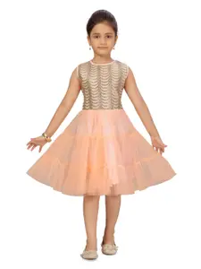 BAESD Girls Net Fit & Flare Dress