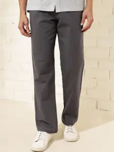 Fabindia Men Regular Fit Mid Rise Trousers