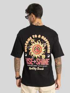 Snitch Men Graphic Printed Cotton Oversized T-shirt