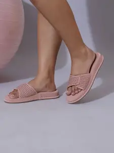 Sherrif Shoes Women Open Toe Flats with Laser Cuts