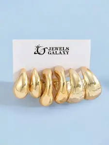 Jewels Galaxy Set Of 3 Contemporary Hoop Earrings