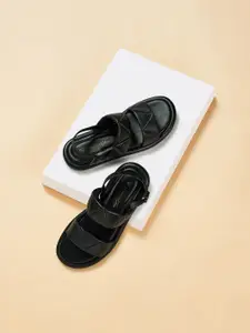 Forever Glam by Pantaloons Women Textured Open Toe Flats