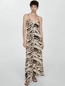 MANGO Animal Print Maxi Dress