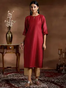 Libas Keyhole Neck A-Line Kurta