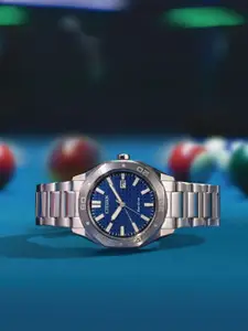 Citizen Men Embellished Dial & Stainless Steel Bracelet Style Straps Analogue Eco Drive Watch BM7630-80L