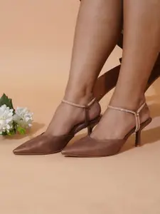 Sherrif Shoes Slim Heels Backstrap Mules