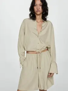MANGO Women Crop Casual Shirt