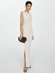 MANGO Side Slit Maxi Dress