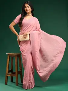 kasee Ethnic Motifs Embroidered Pure Georgette Saree