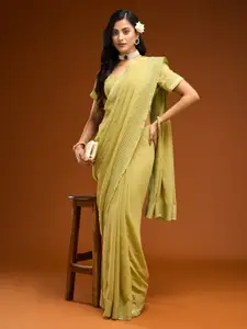 kasee Floral Embroidered Pure Georgette Saree