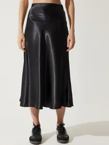 Happiness istanbul Women Satin A-Line Midi Skirts